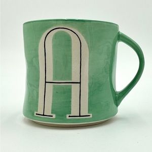 Anthropologie hand painted monogram “A” mug
